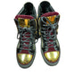 Giuseppe Zanotti Velvet Boot Trainer Black Bordeaux Gold - 37