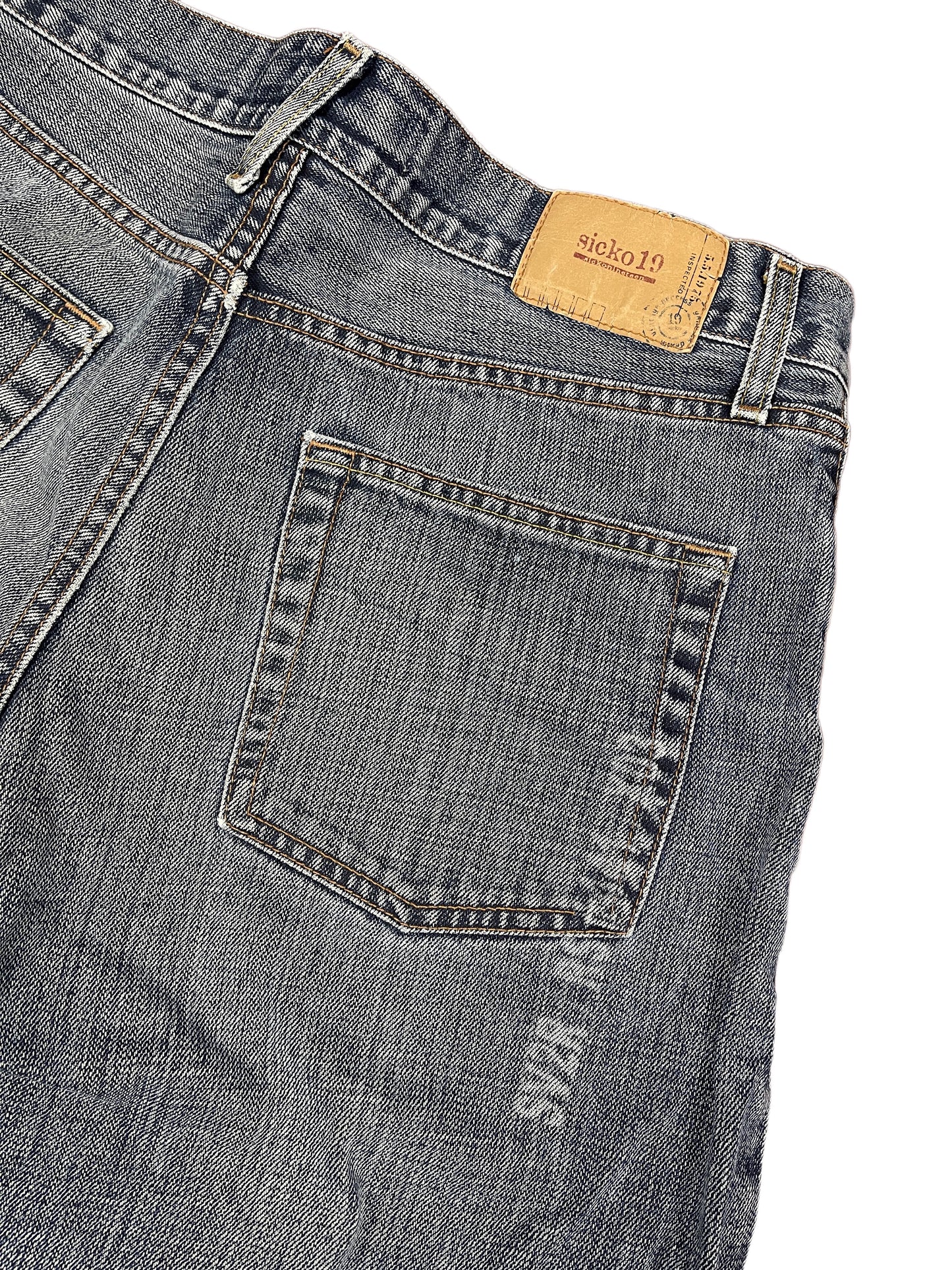 Y2k Sickonineteen Bootcut Denim Pants Blue - M