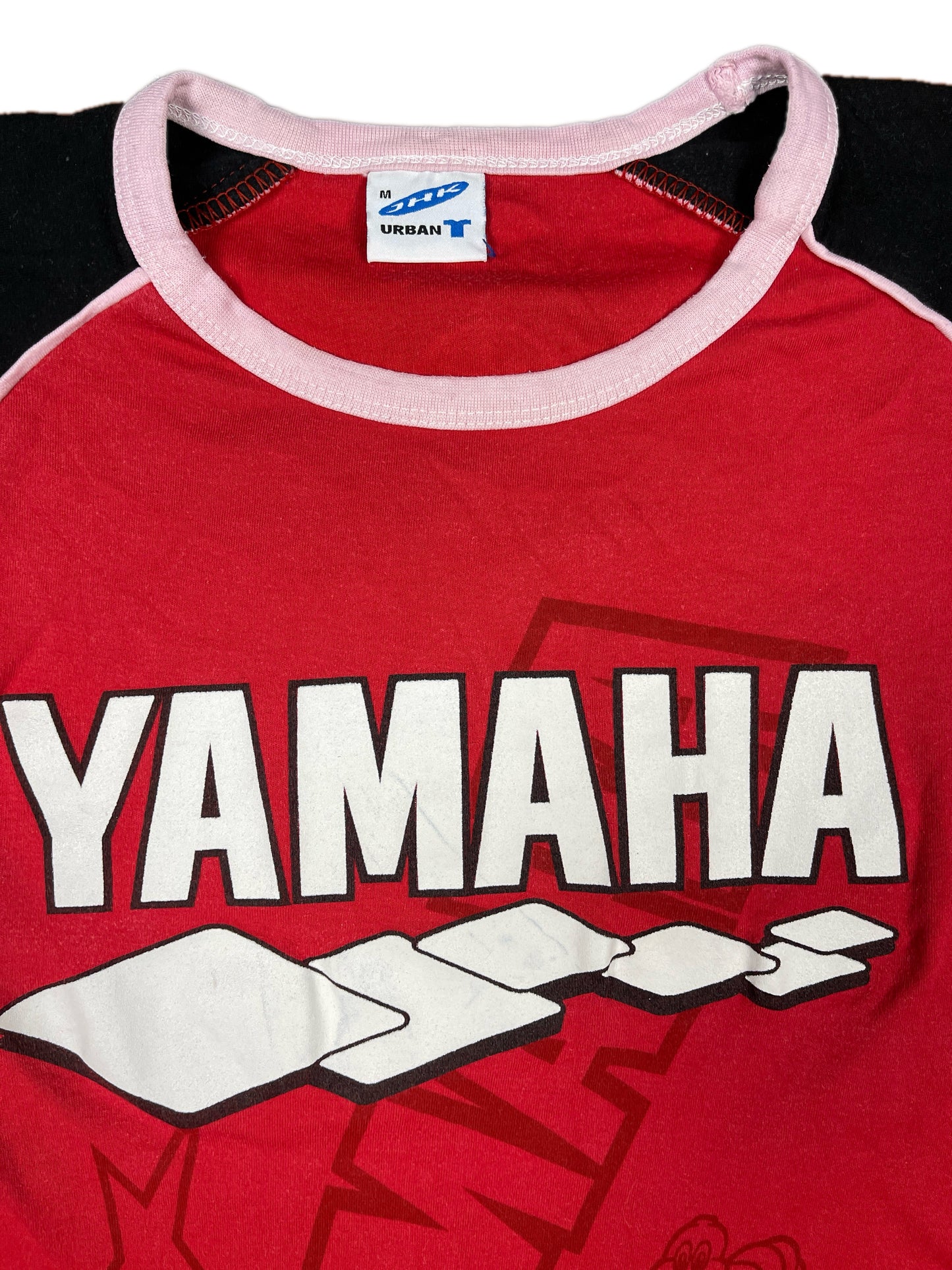 Y2k Yamaha Short Sleeve Top Red Black - M