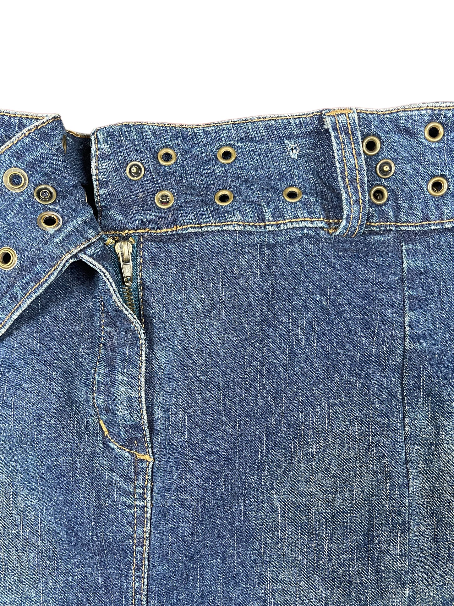Y2k El Corte Ingles Denim Skirt Blue - L