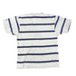 Vintage 90s Adidas Athletic League T-Shirt Striped White Navy - S