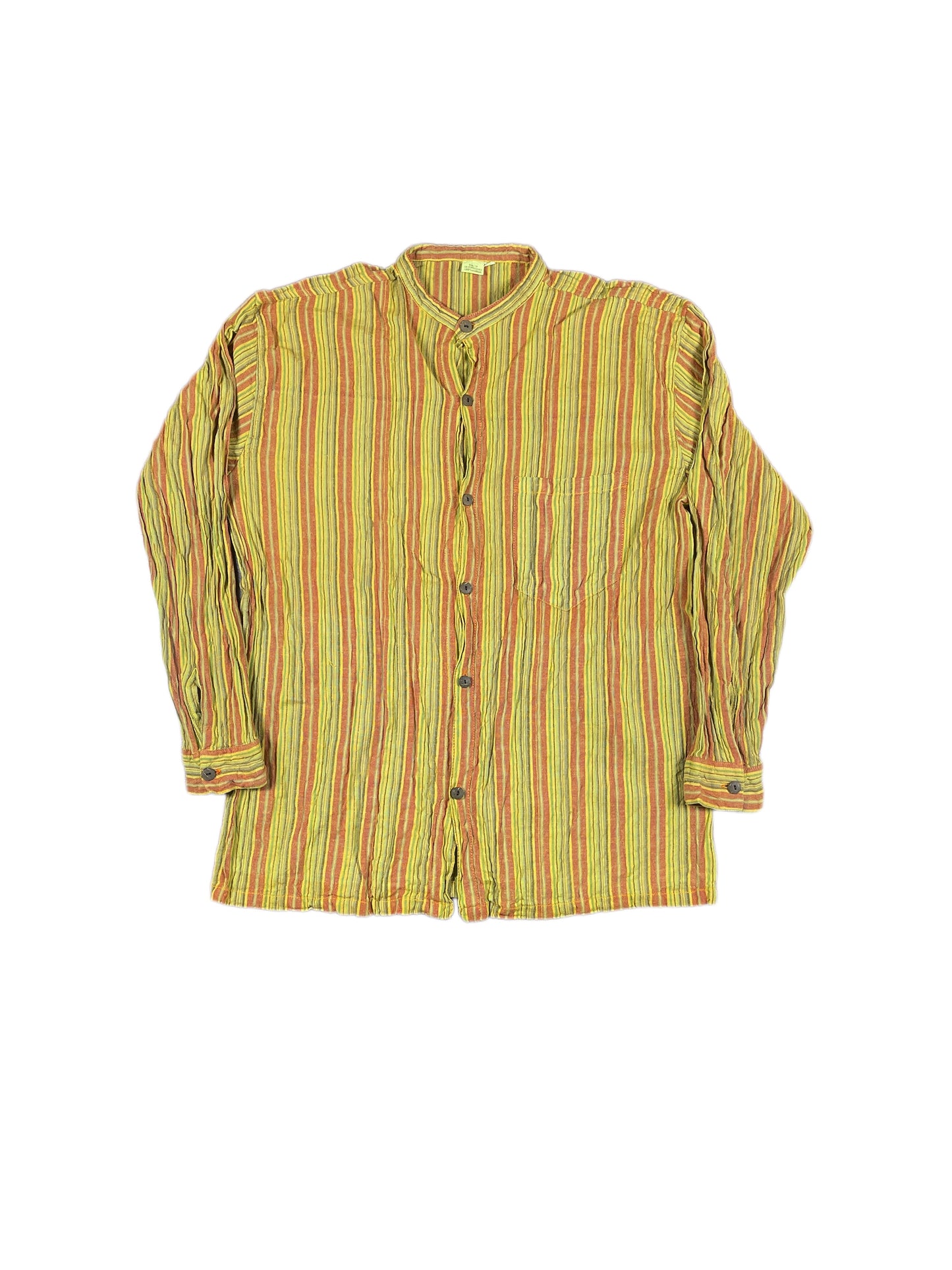 Vintage Long Sleeve Shirt Khaki - L