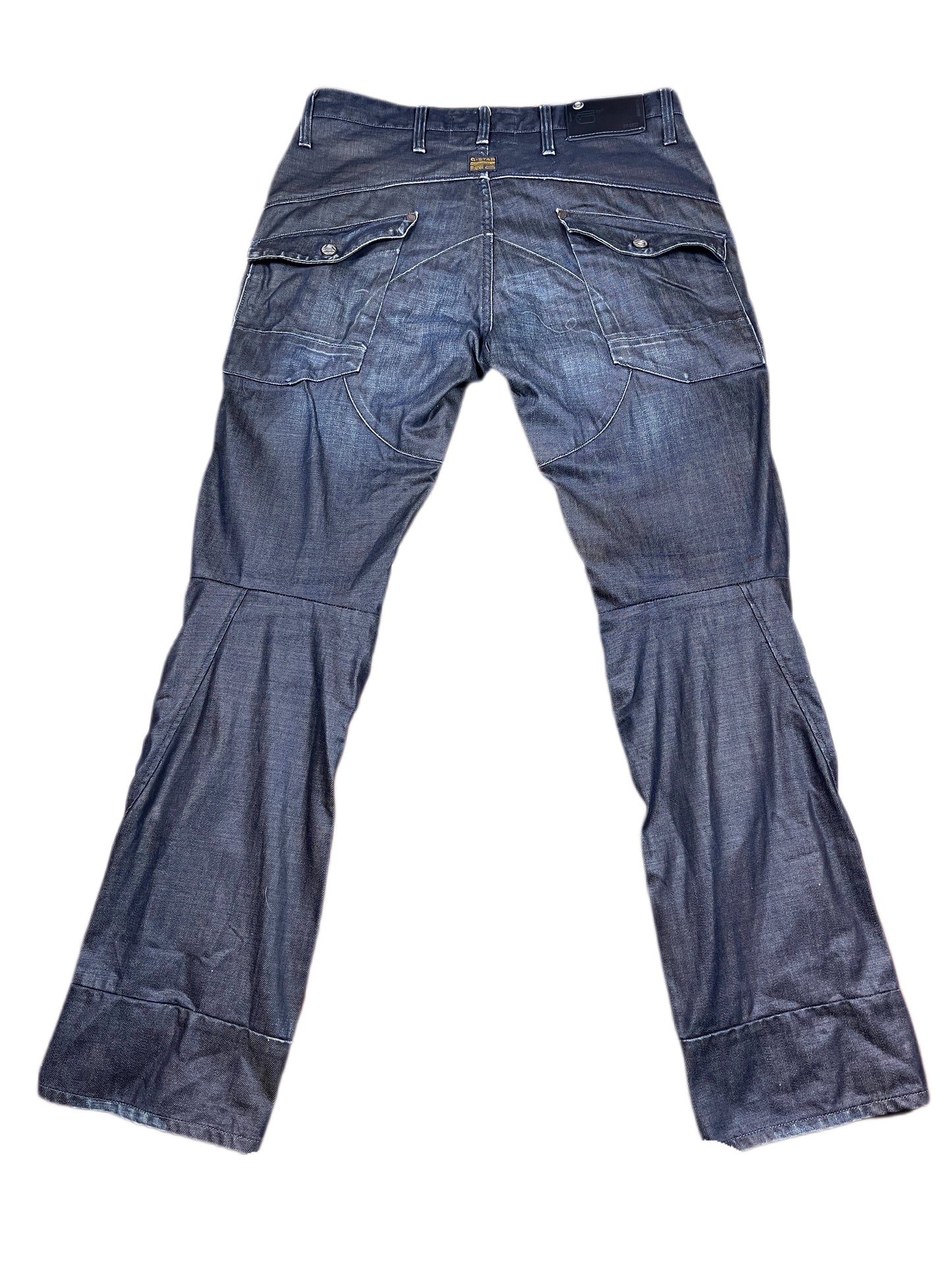 Y2k G-Star Raw Bootcut Denim Pants Gray Blue - L