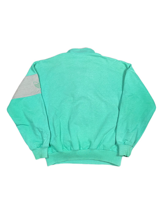 Vintage 1980s Adidas Sweatshirt Mint Green S