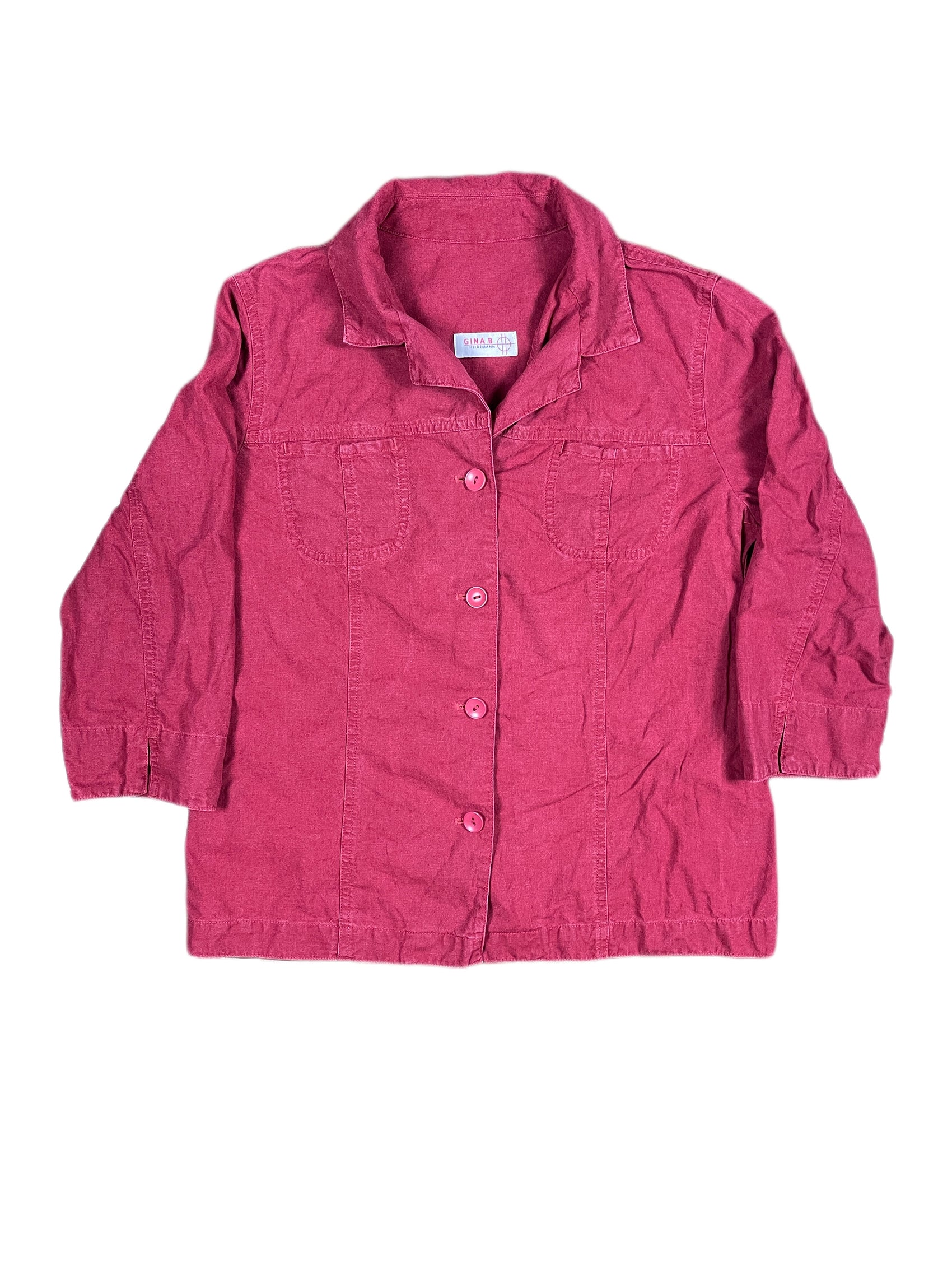 Vintage Gina B Heidemann Short Sleeve Shirt Red - M/L