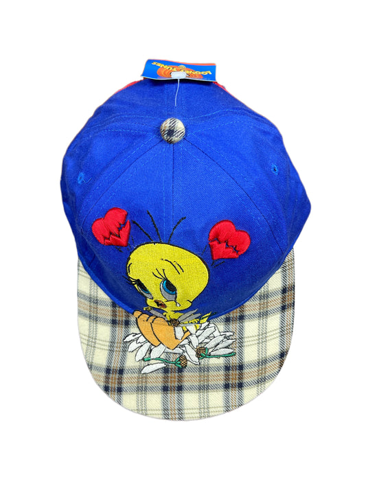 Vintage Tweety 1999 Looney Tunes Warner Bros Cap Blue