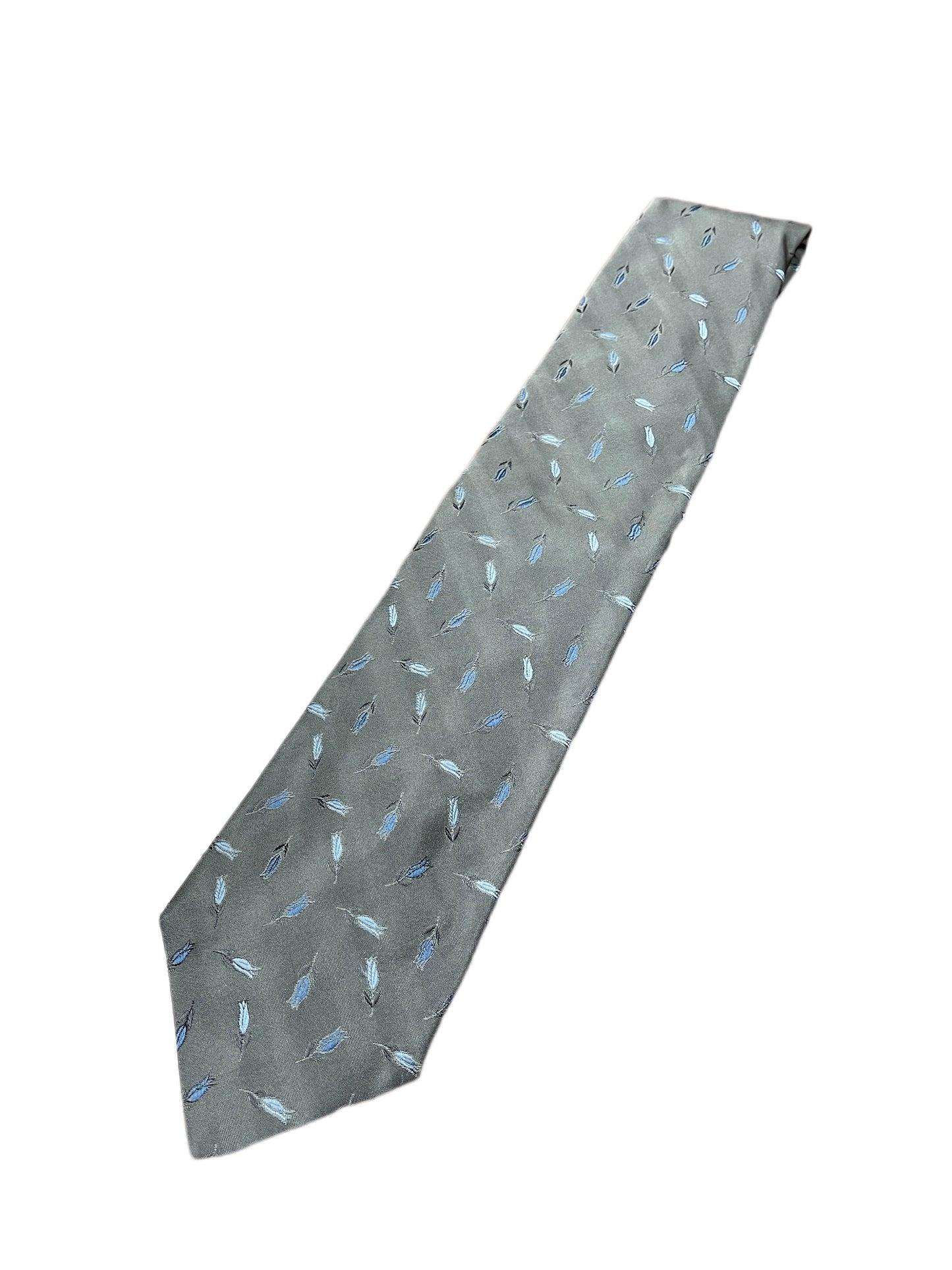 Gray Flower Tie