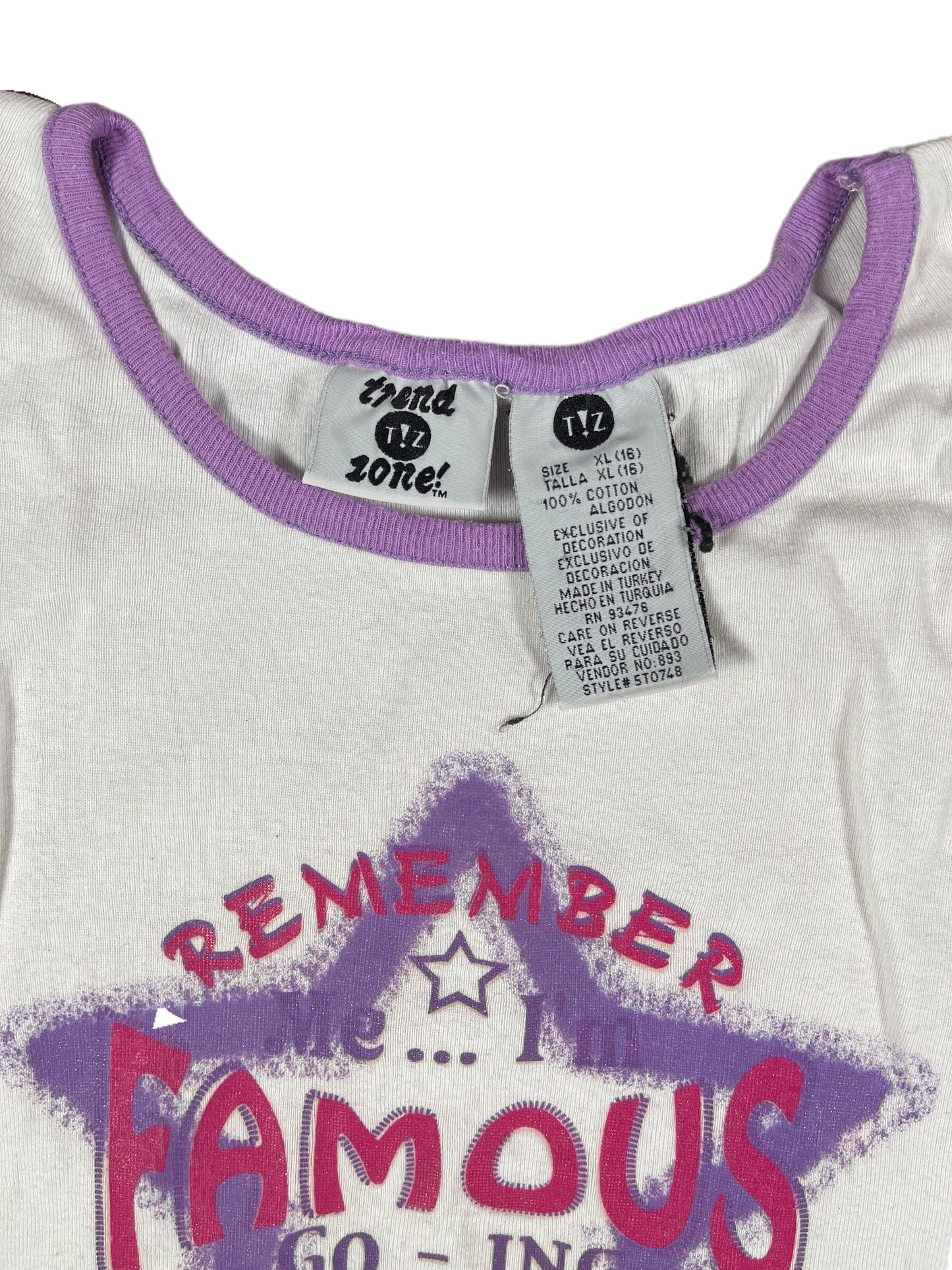 Y2k Trena Zone Sleeveless Top White Lilac - XS/S