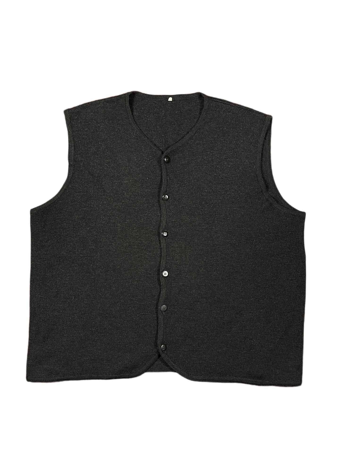 Vintage Knitted Vest Black - XXL