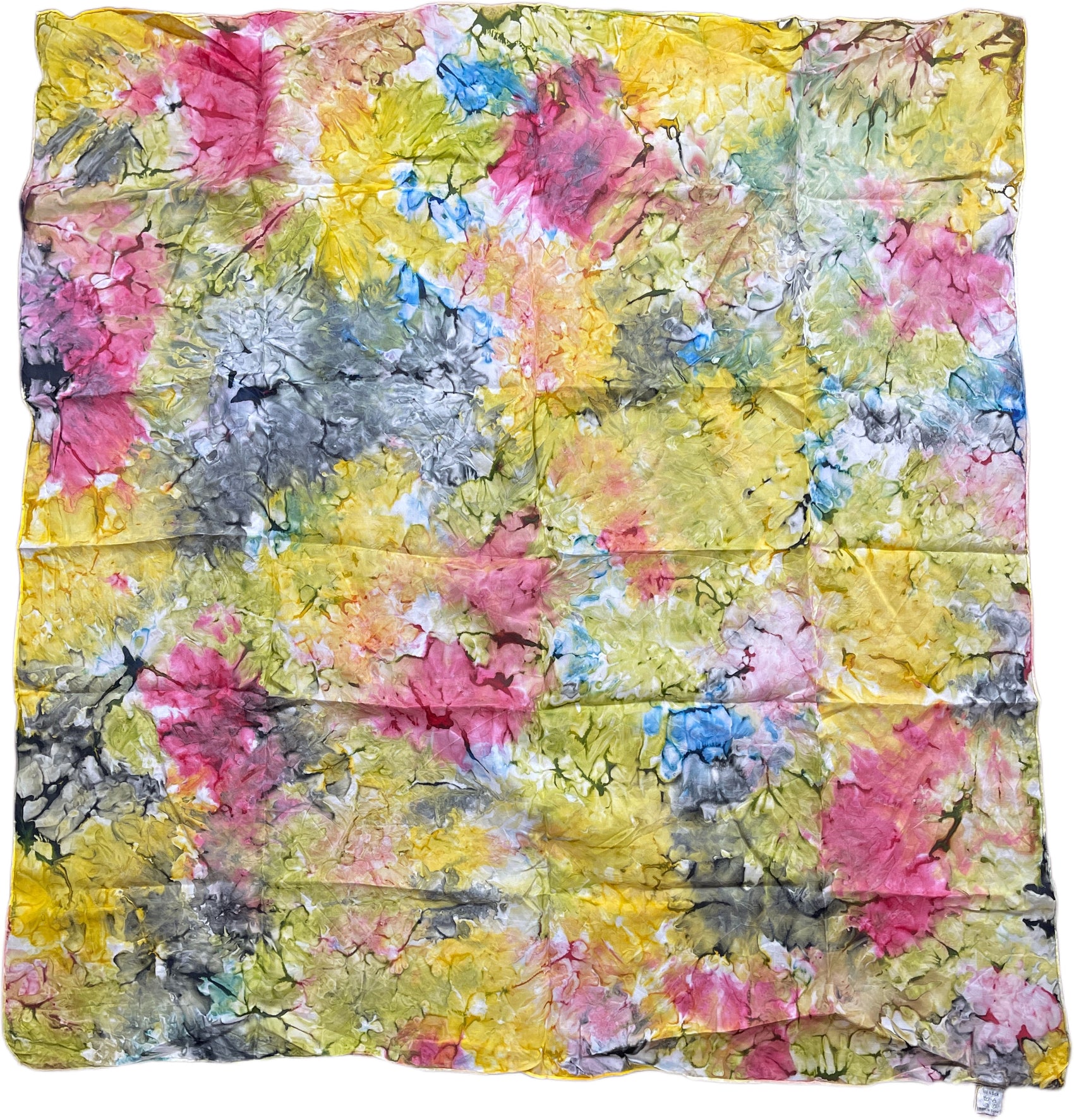 Vintage Happiness Handmade Handkerchief Multicolor Silk