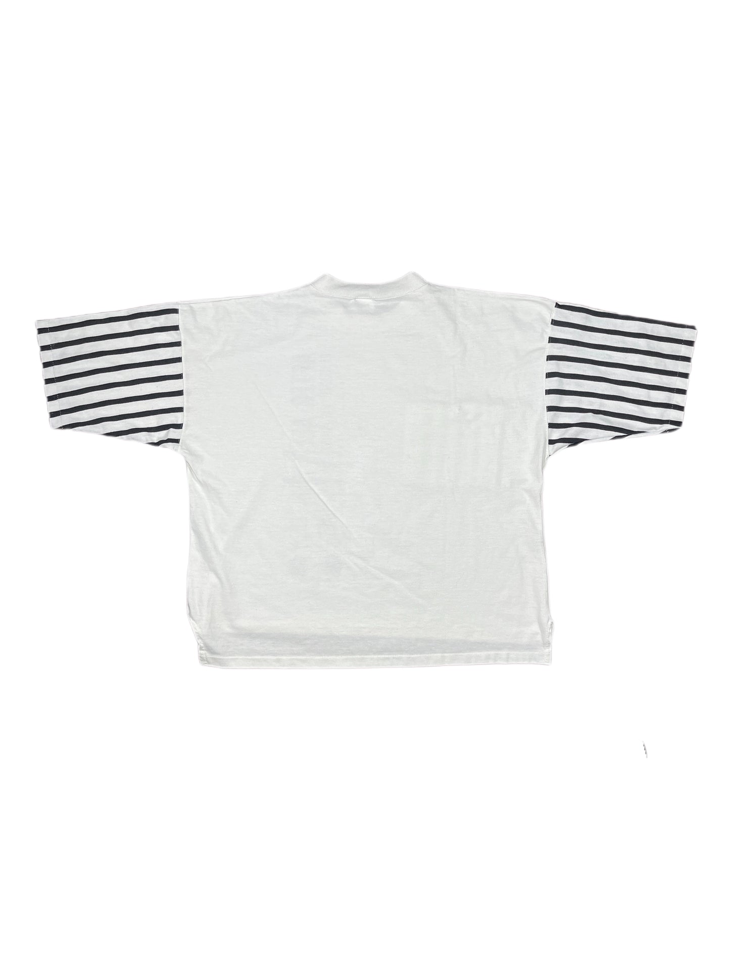 Vintage Disney 1980s Mickey Mouse Boxy T-Shirt White Black - M