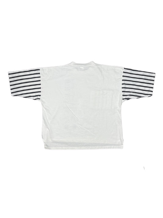 Vintage Disney 1980s Mickey Mouse Boxy T-Shirt White Black - M