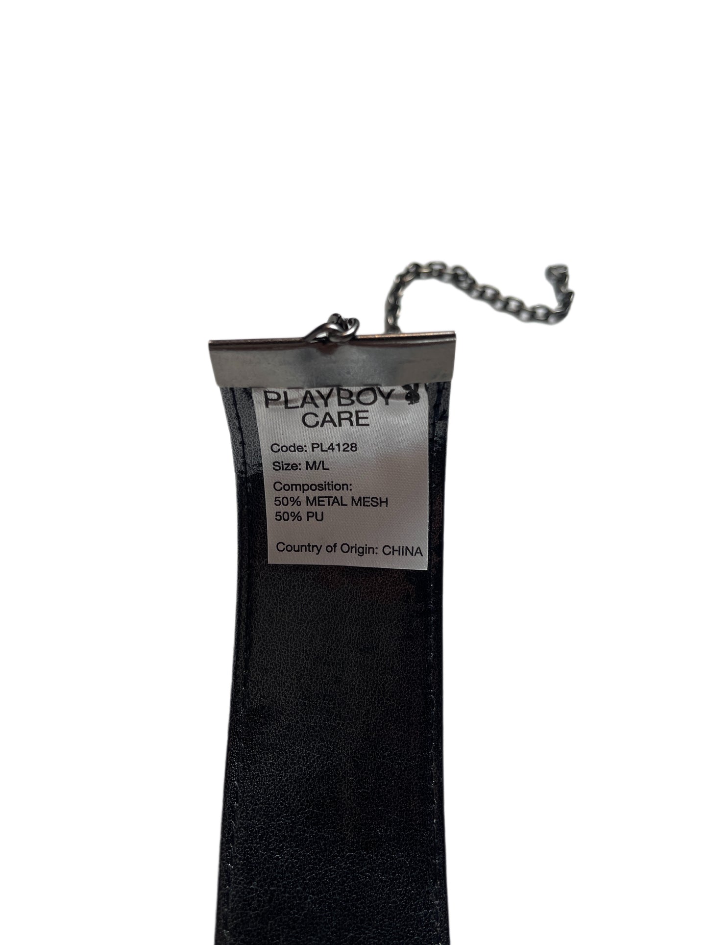 Y2k Playboy Metal Mesh Belt Black 2004