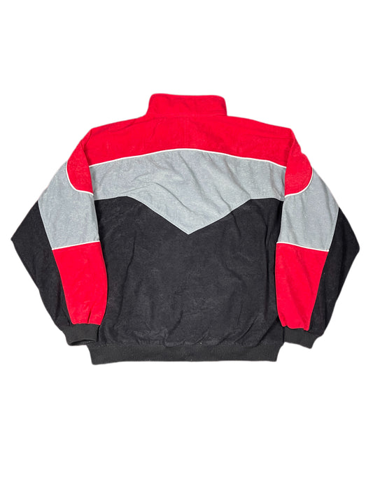 Vintage Nike Sport Flannel Jacket Black Red Gray - XL
