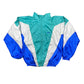 Vintage Adidas 1980s Sport Jacket Turquoise White - S