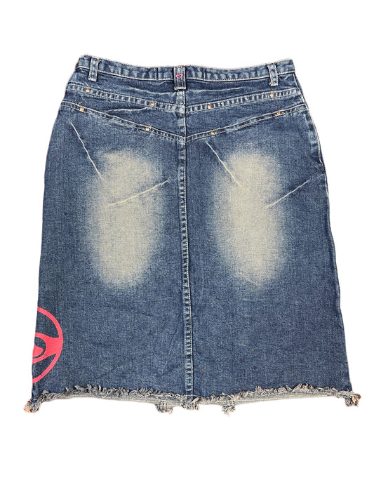 Y2k Roxy Denim Skirt Blue - S