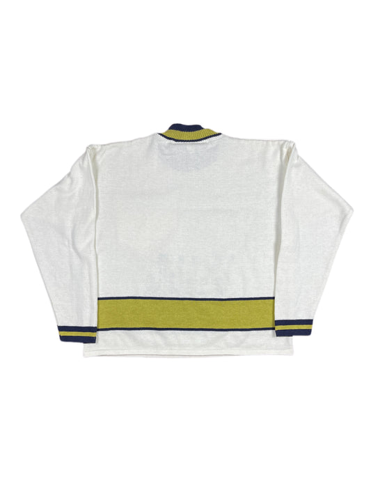 Vintage Thin Knitted Sweatshirt White - XS