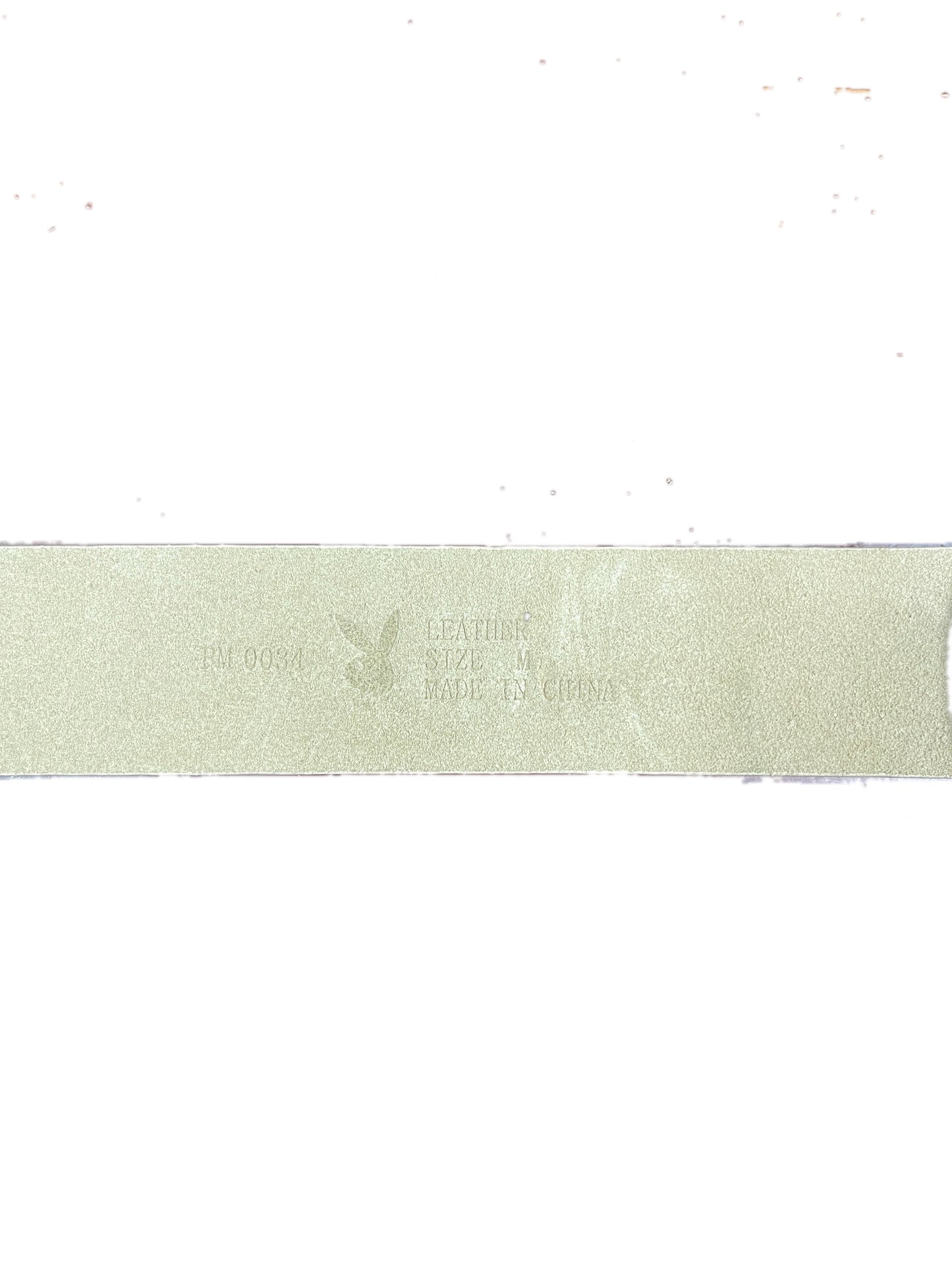 Y2k Playboy Leather Plug In Belt Creme 2004