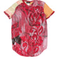 Y2k Custo Barcelona Sample Short Sleeve Top Red Multicolor S