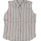 Y2k Lanidor Sleeveless Top Striped Beige Red - L