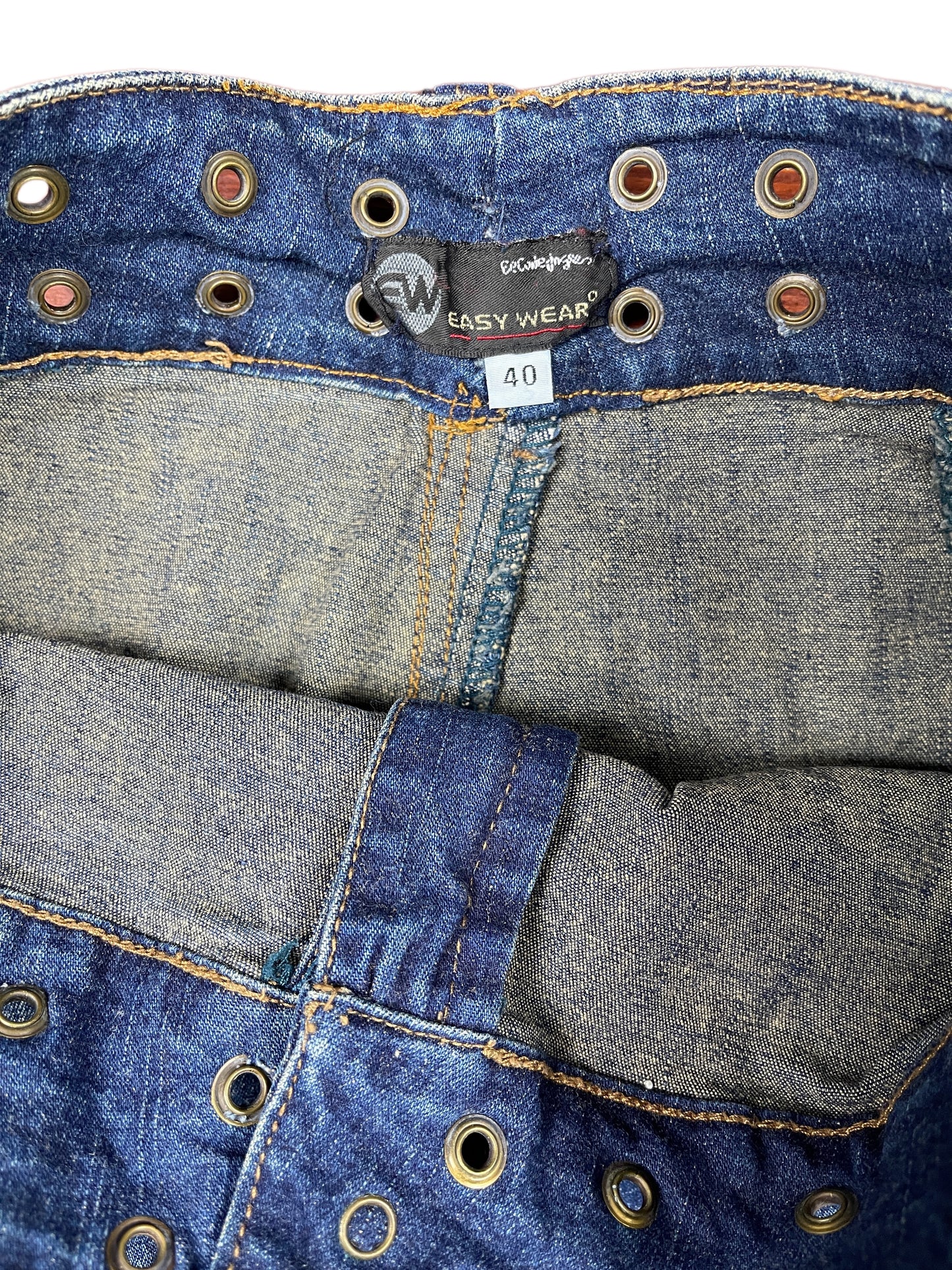 Y2k El Corte Ingles Denim Skirt Blue - L