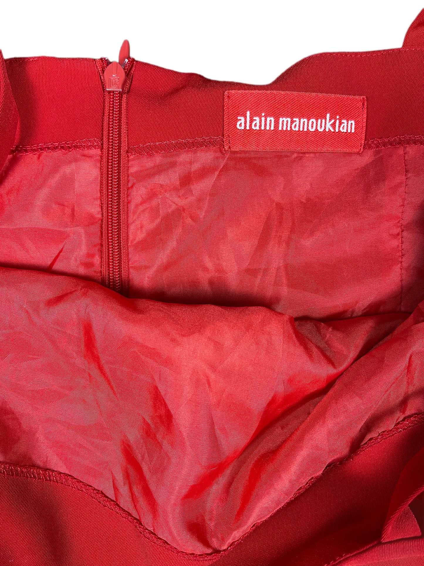 Alain Manoukain Sleeveless Dress Red - XL