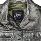 Y2k Gipsy Leather Jacket Silver - S