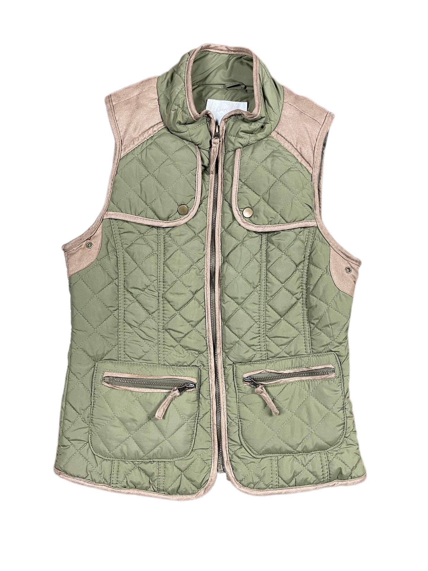 Y2k Denim Co. Vest Olive Green - XS