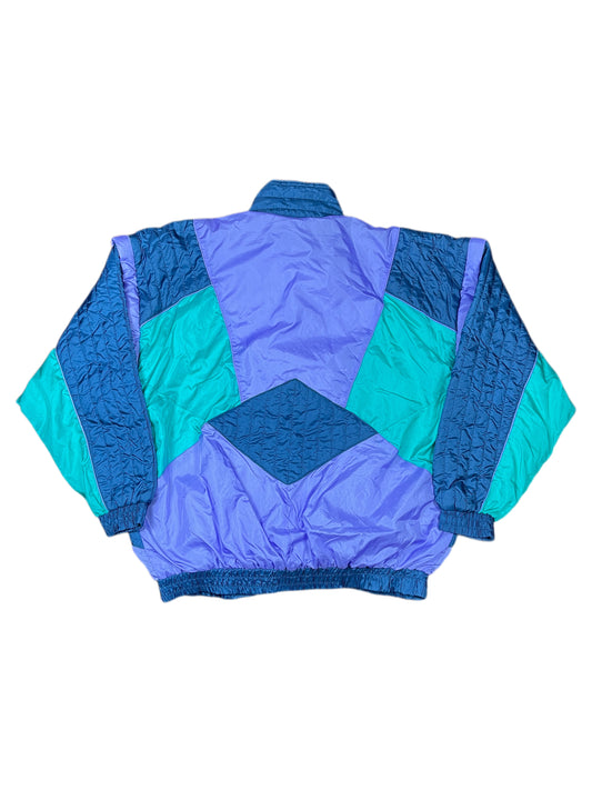 Vintage Ellesse Sport Jacket with Removable Sleeves Purple Navy - L