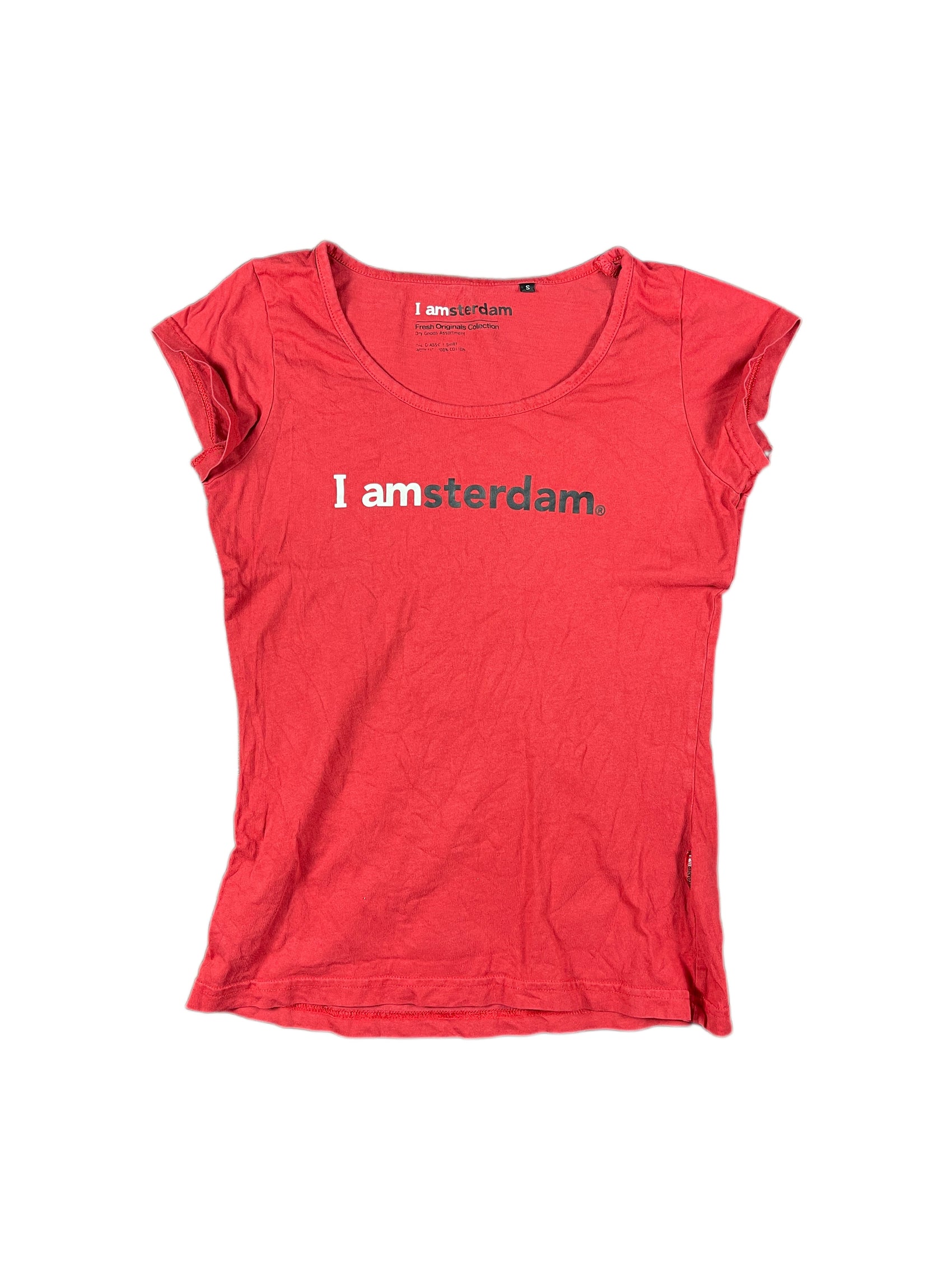 Amsterdam Short Sleeve Top Red Red - S