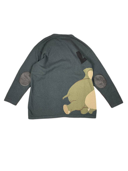 Vintage Iceberg 1992 Dumbo Disney Rare Knitted Sweatshirt Gray Navy M