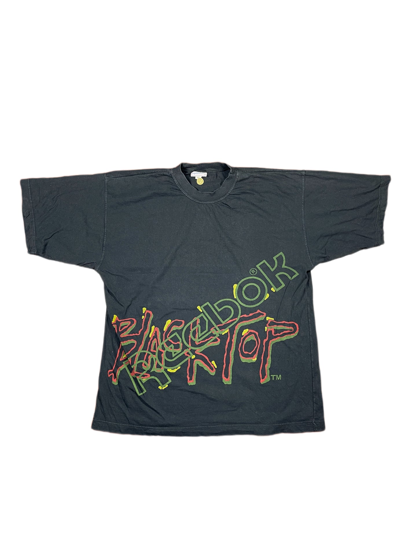 Vintage Reebok Blacktop Basketball 1990s T-Shirt Black - XL