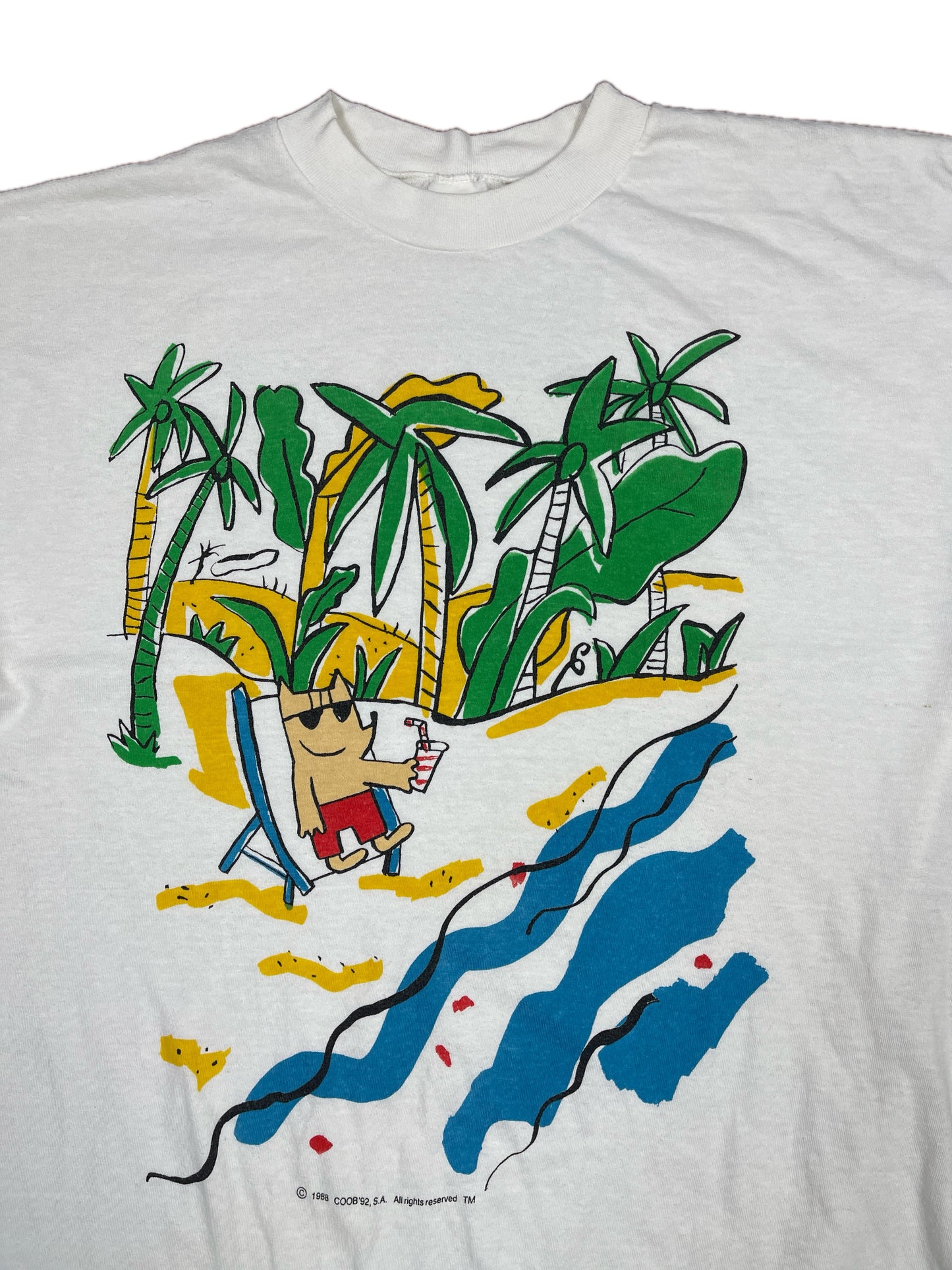 VIntage Barcelona 1988/1992 Cobi Olimpic T-Shirt White - M/L
