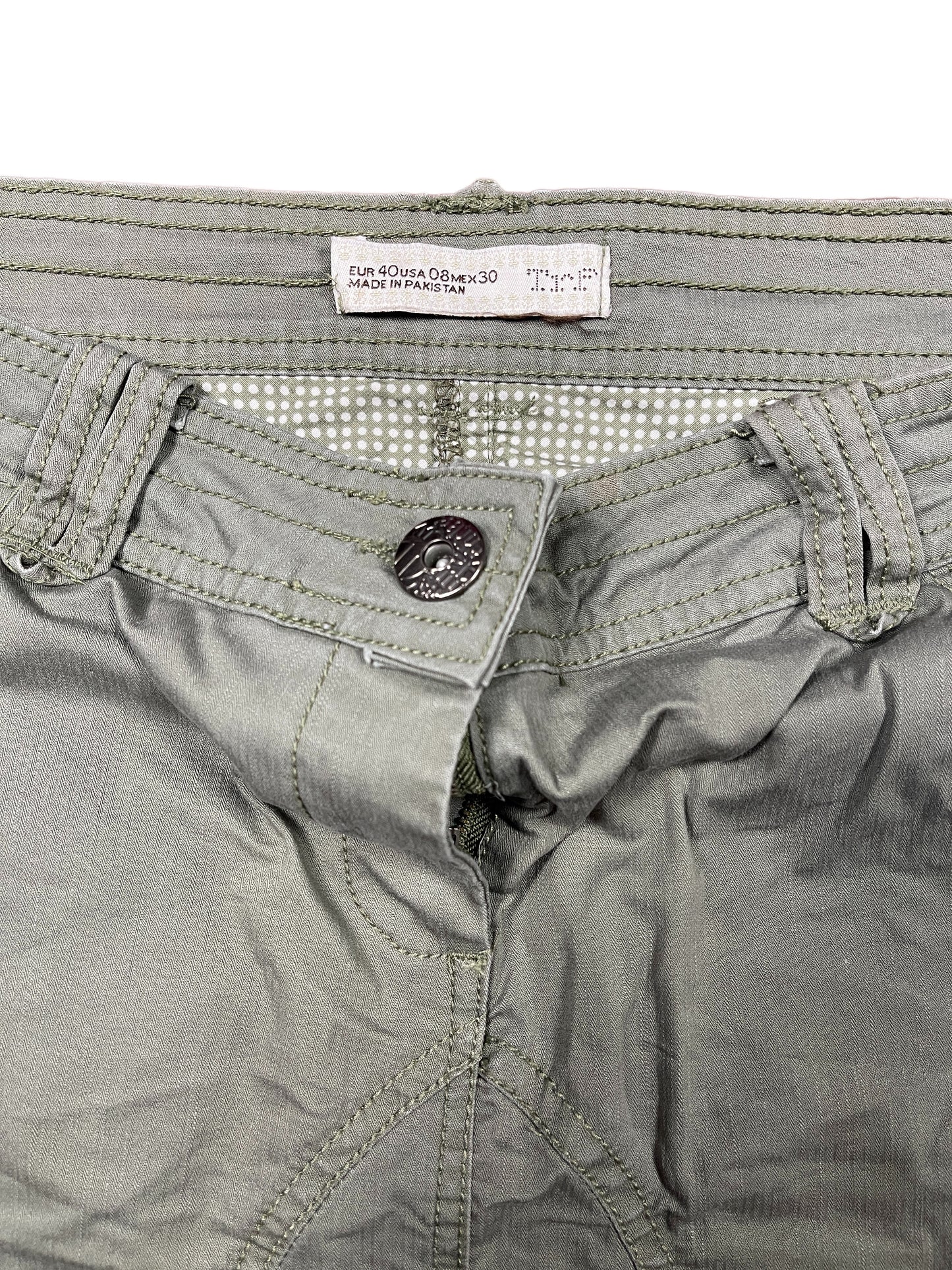 Y2k Trf Low Waist Mini Skirt Khaki - L