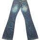Vintage Levi's Flared Low Waist Denim Pants Blue - S/M