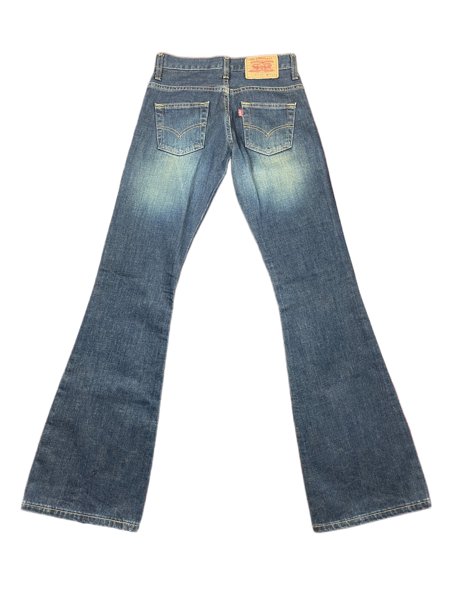 Vintage Levi's Flared Low Waist Denim Pants Blue - S/M