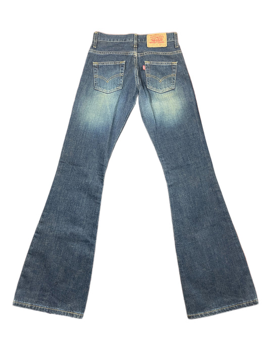Vintage Levi's Flared Low Waist Denim Pants Blue - S/M