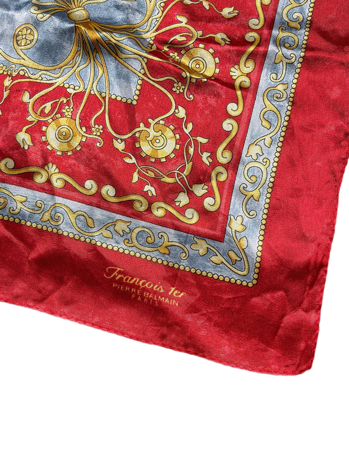 Vintage Handkerchief Red Blue