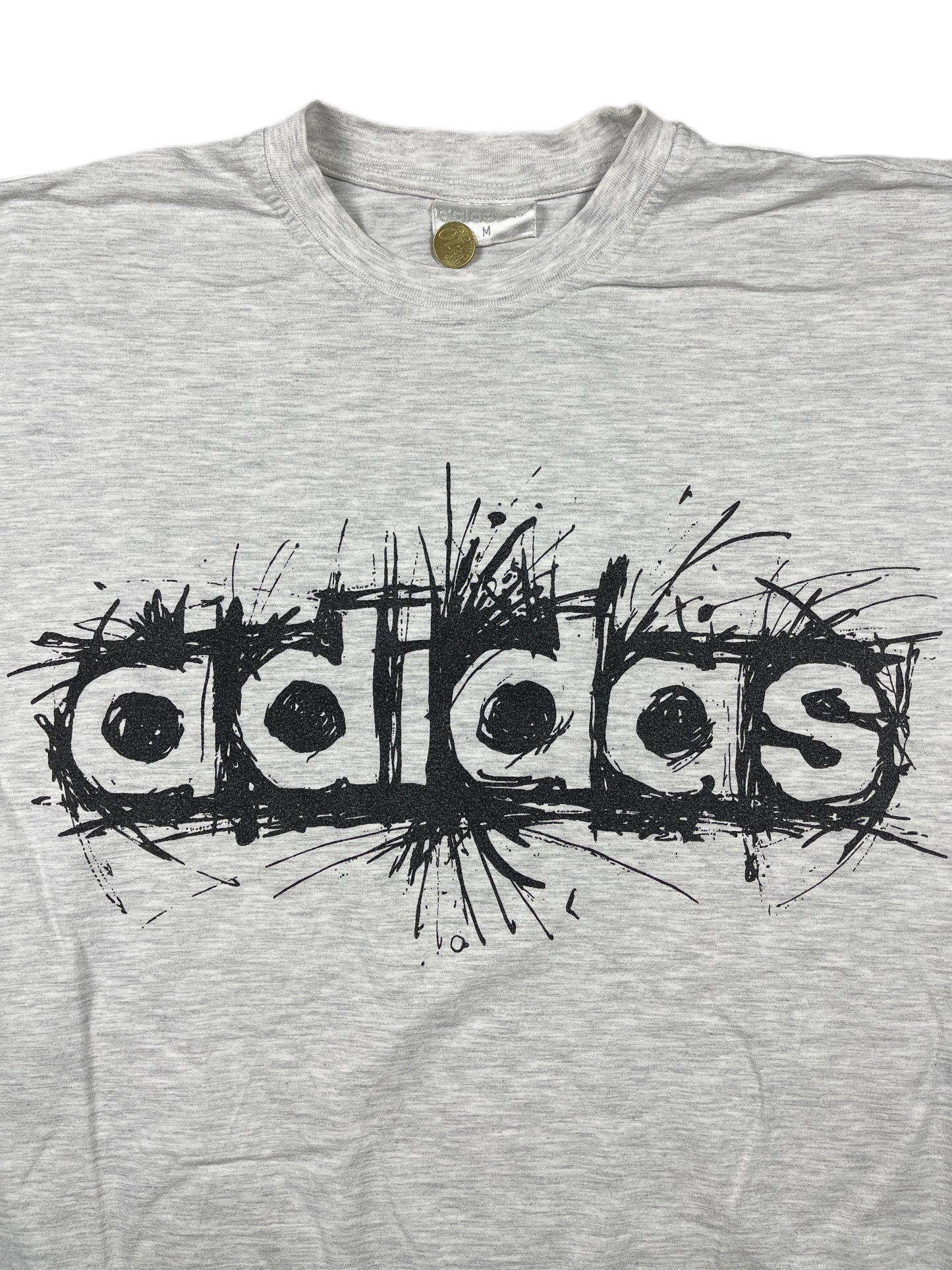 Vintage Adidas 1990s T-Shirt Gray - M