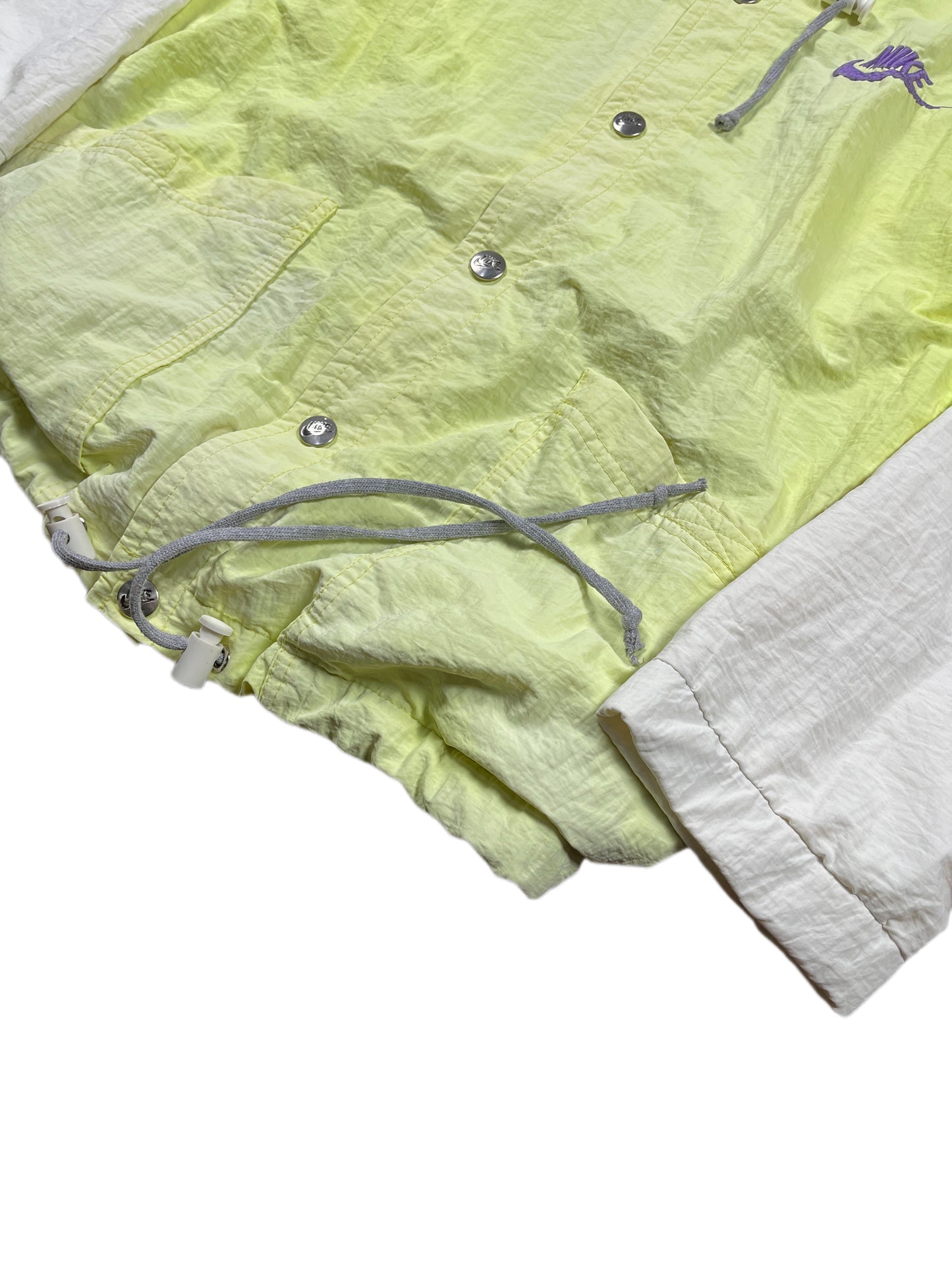 Vintage Nike 1980s Jacket Neon Yellow Gray - S