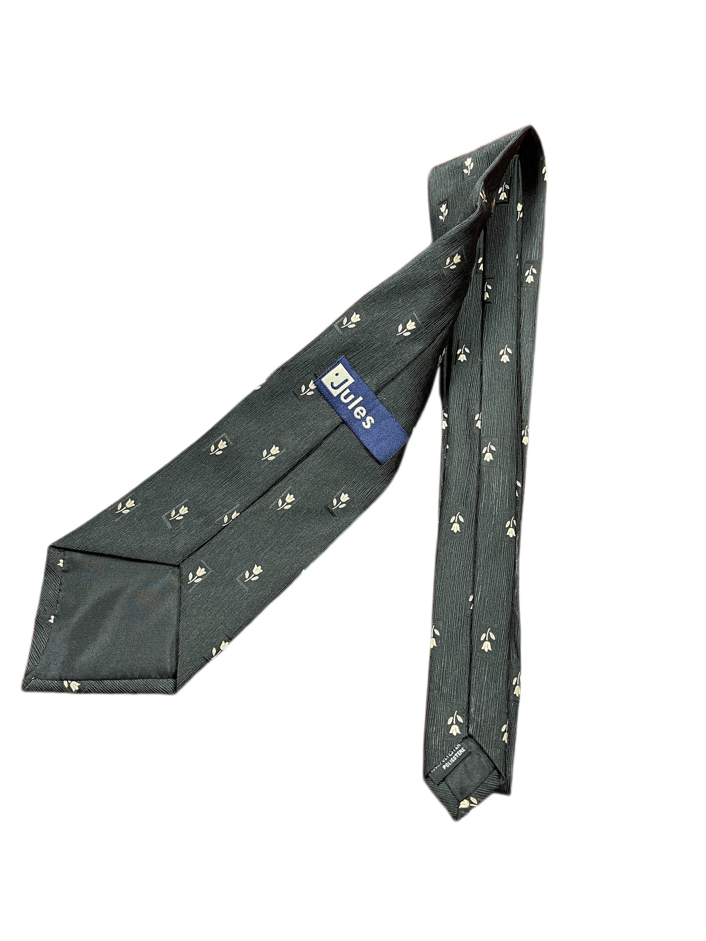 Jules Tie Flowers Navy