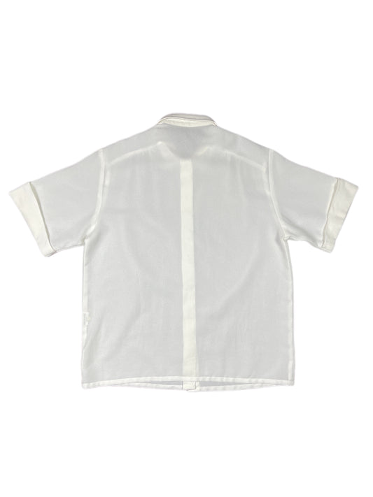Vintage Semi See Through Short Sleeve Shirt White - L/XL