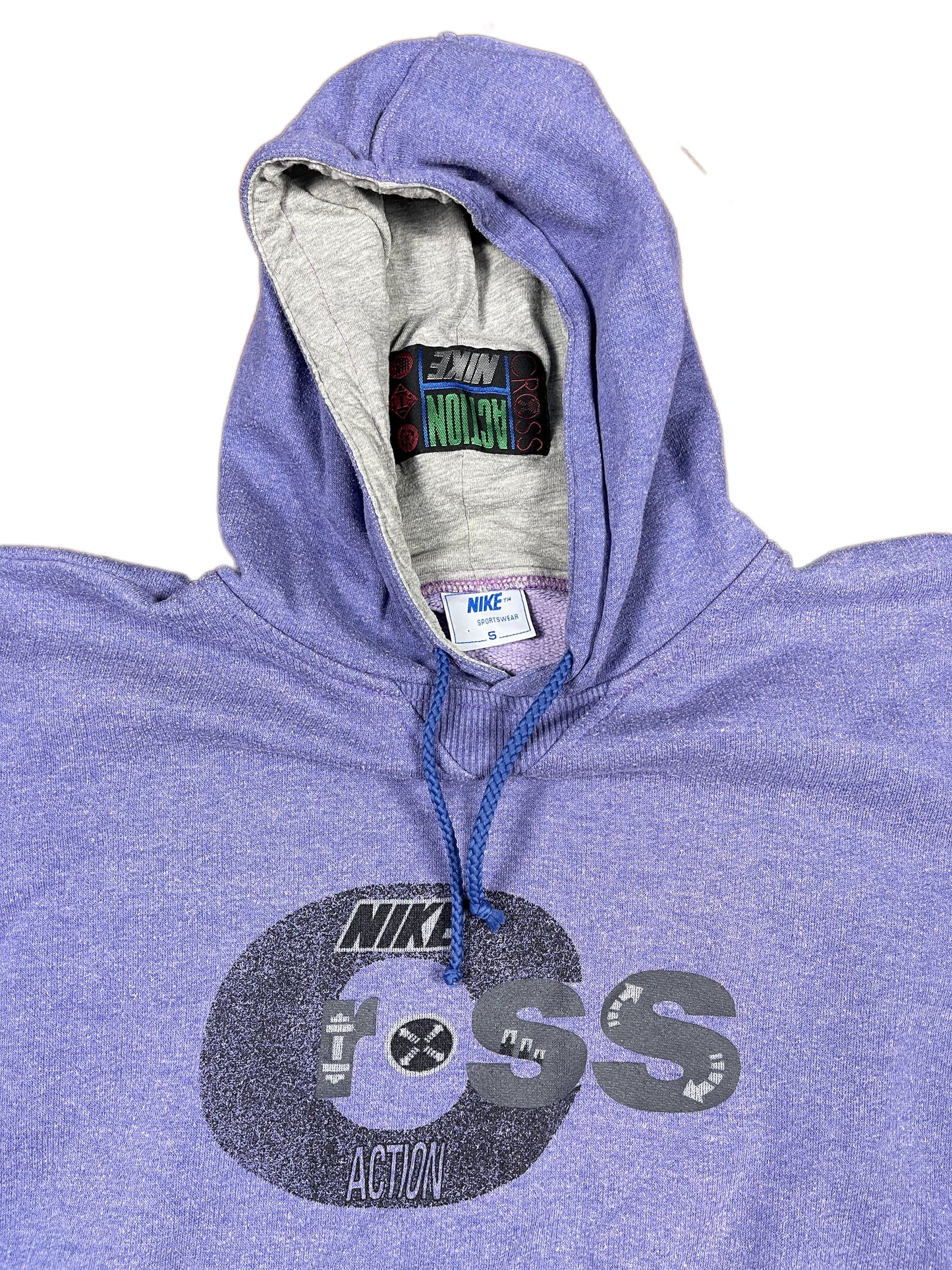 Vintage 2000s Nike Sportswear Hoodie Longsleeve Purple Gray - S