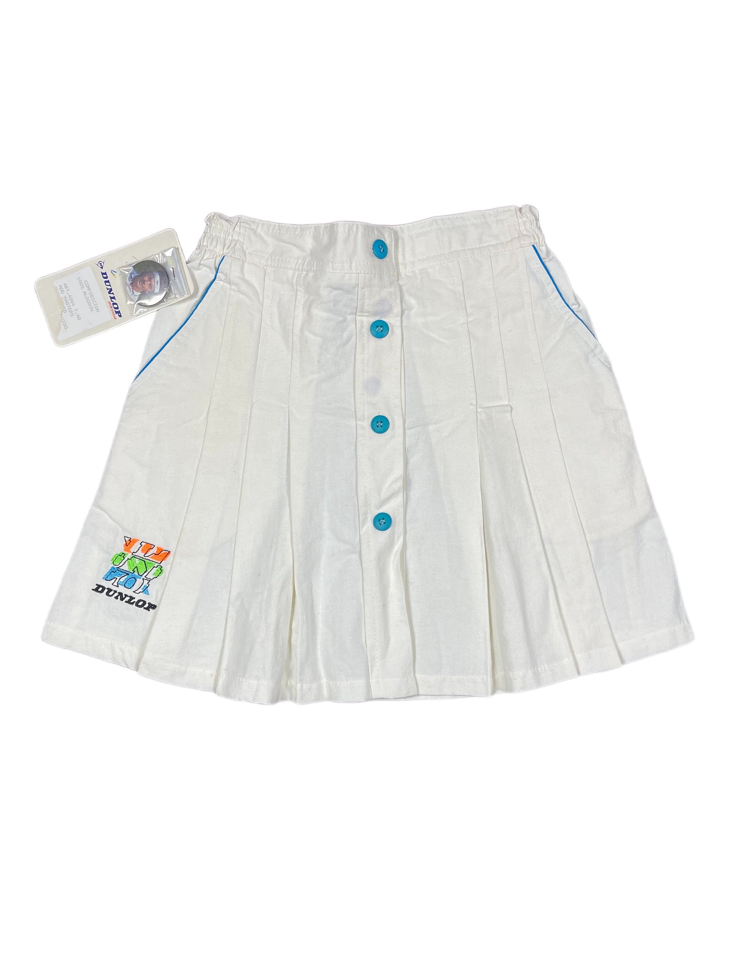 Vintage Dunlop Tennis Skirt White - L