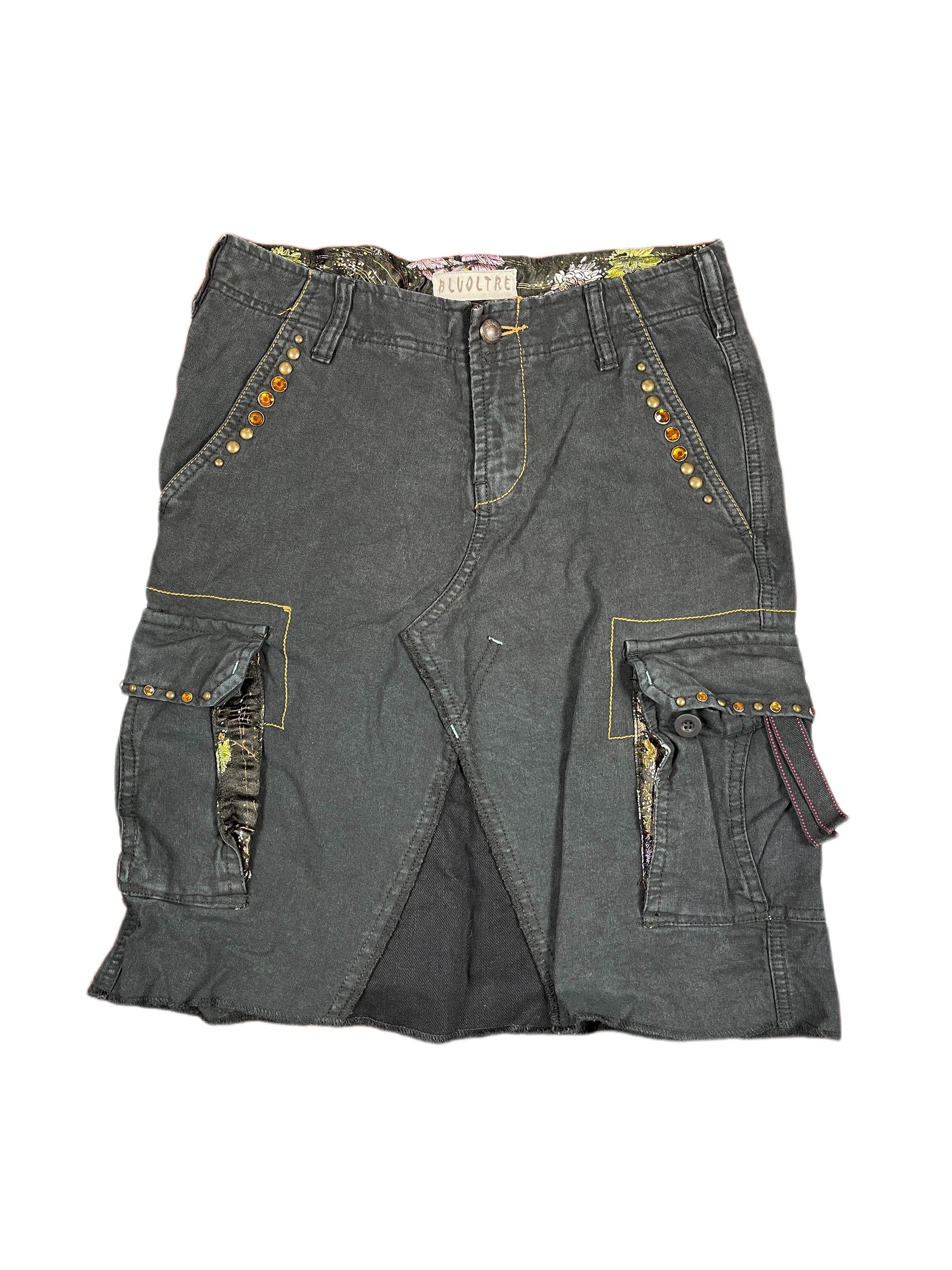 Y2k Bluoltre Denim Skirt Blue - S