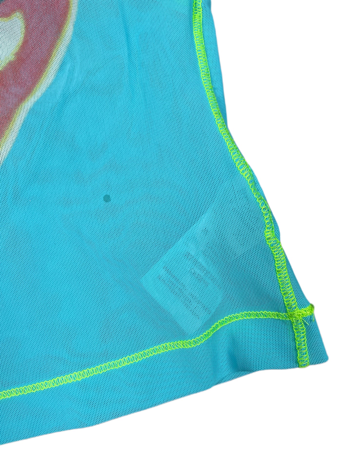 Y2k Replay See Through Sleeveless Top Turquoise - XS