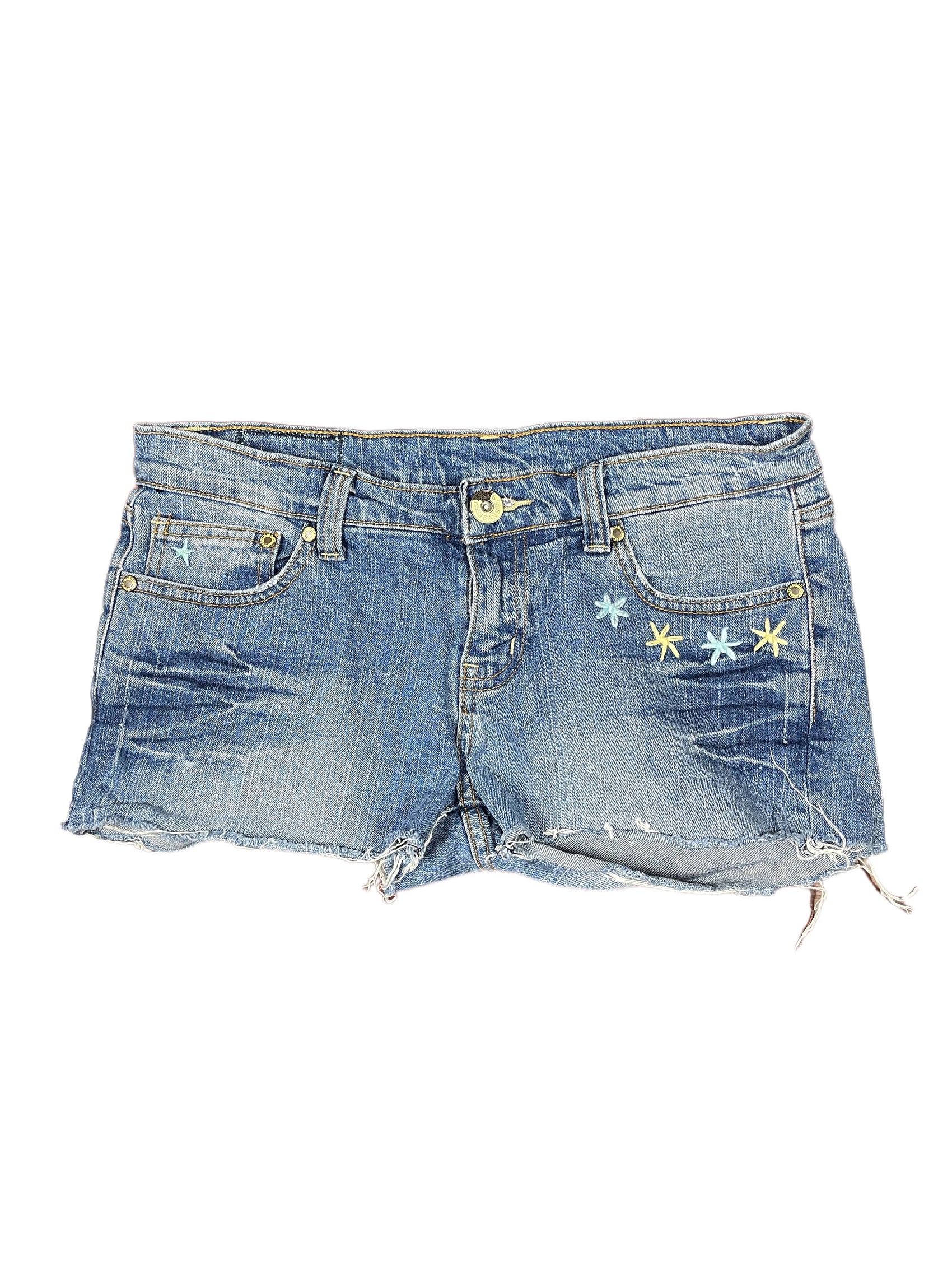 Y2k Denim Shorts Blue - M