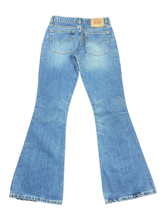 Vintage Levi's Low Waist Flared Denim Pants Blue - M