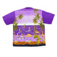 Vintage Fun-Wear Summer Short Sleeve Shirt Purple - XL/XXL
