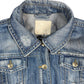 Y2k Short Sleeve Denim Jacket Blue - L